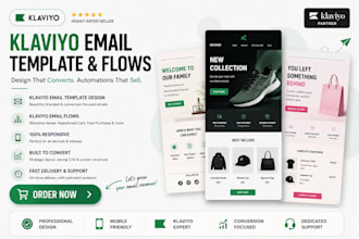 design klaviyo email template, newsletter and email flows