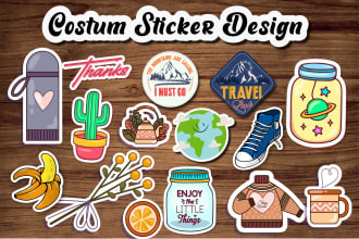 design creative badge, patch, sticker, die cut, decal, logo design