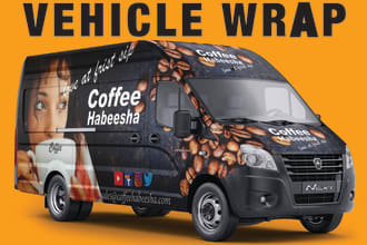 do company van wrap design, car wrap design, truck wrap design