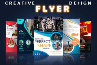 create a business flyer, food, event, and party flyer design