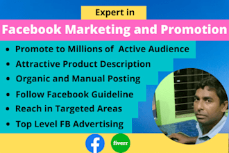promote any product or service by facebook marketing in USA
