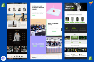 design shopify landing page , product page using  pagefly,gempage