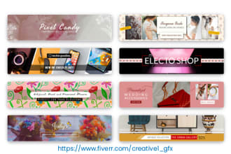 design an attractive etsy shop cover, create header banner, make product images
