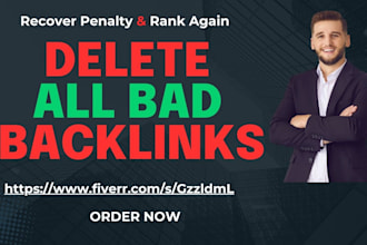 delete all spammy backlinks recover google penalties and recover traffic loss