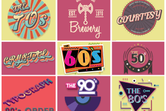 do 3d 70s 90s vintage retro typography,  font and t shirt logo