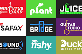 design creative text based wordmark or lettermark logo