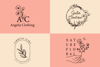 do environmental garden nature floral botanical boho feminine logo