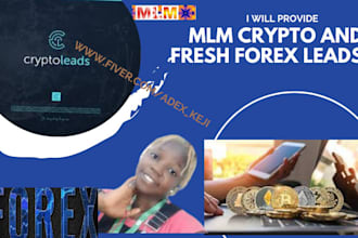 provide real US MLM leads, crypto leads and fresh forex leads