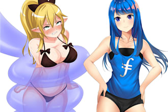 draw anime, manga, original character, fanart, girl illustration