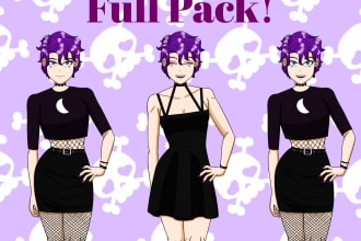 draw character sprites for visual novels or youtube
