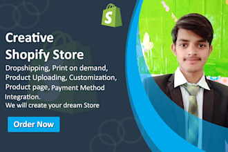 create high converting shopify dropshipping store and do product listing