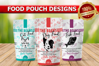 professional food label design, pouch label, product label