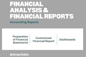 prepare accounts, financial statements, reports as required by you