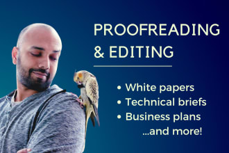 proofread, edit, or rewrite your white paper or business document