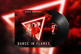 design neon album cover art music single mixtape cover art