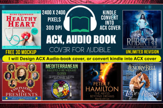 design acx audiobook cover or convert kindle cover to acx audiobook