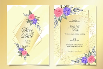 design unique customized wedding invitation card