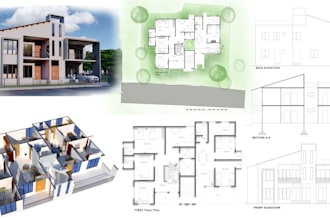 provide architect, draftsman service for house plan, commercial, villa