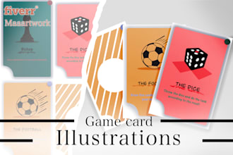 make card game illustrations of any type