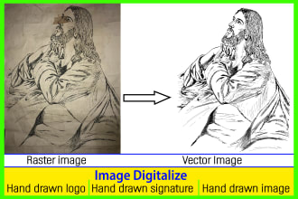 vector tracing, redesign skech image