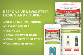 design and code email template, newsletter
