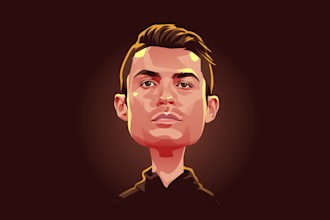 draw portrait caricatures for avatar