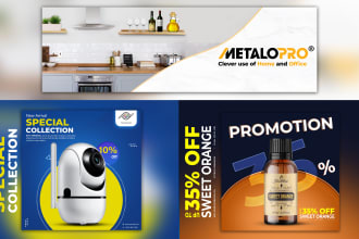 create attractive product banner, web, ads and cover design
