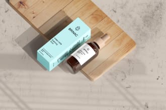 design minimalist product packaging label and box design