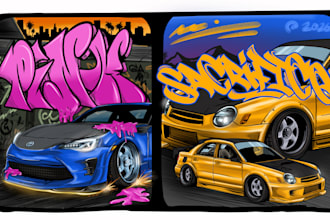 create a graffiti style design for your name or logo