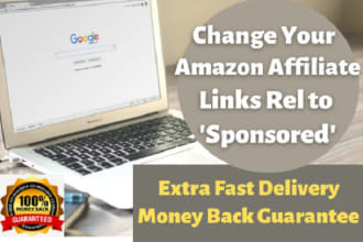 change or add your all amazon affiliate links rel to sponsored