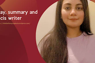 write essays, summaries and precis for you