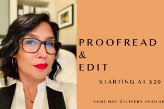 professionally edit and proofread your document