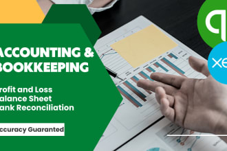 setup quickbooks , do accurate bookkeeping, bank reconciliation