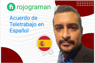 write the telework agreement in spanish