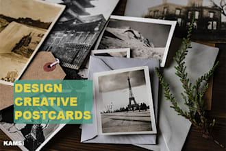 design creative postcard for your business