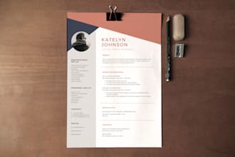 write design and edit infographic professional cv for you