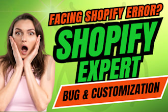 fix shopify bugs, design UI for shopify store guru