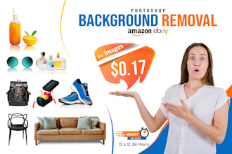 expertly cut out or remove 300 images background in 1 day