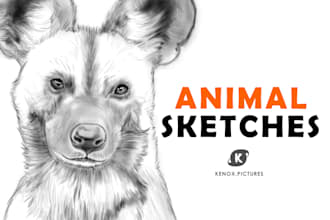 make a digital sketch of an animal