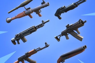3d model stylized weapons and assets for videogames