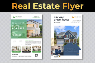 design real estate promotion flyer and business flyer