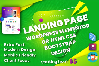 design modern wordpress landing page squeeze page