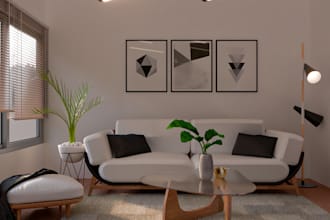 model and render one interior scene