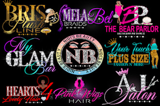 do eyelashes,hair extensions,lips,nails,beauty salon,boutique and makeup logo