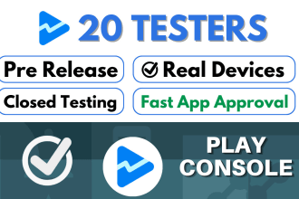 provide 20 device active testers for google play console