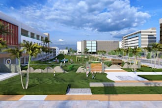 create a 3d exterior or interior modeling and rendering