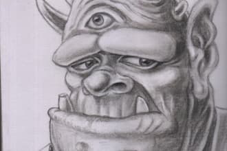 draw crazy monster portraits