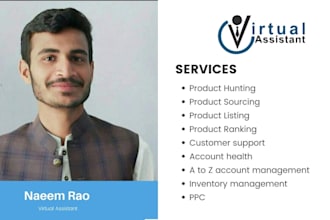 be your expert amazon seller central virtual assistant, amazon fba va