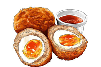 draw an amazing food illustration