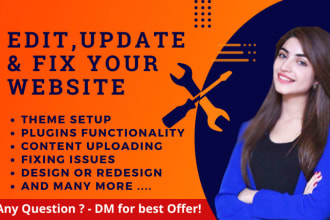 create install customize and edit wordpress website